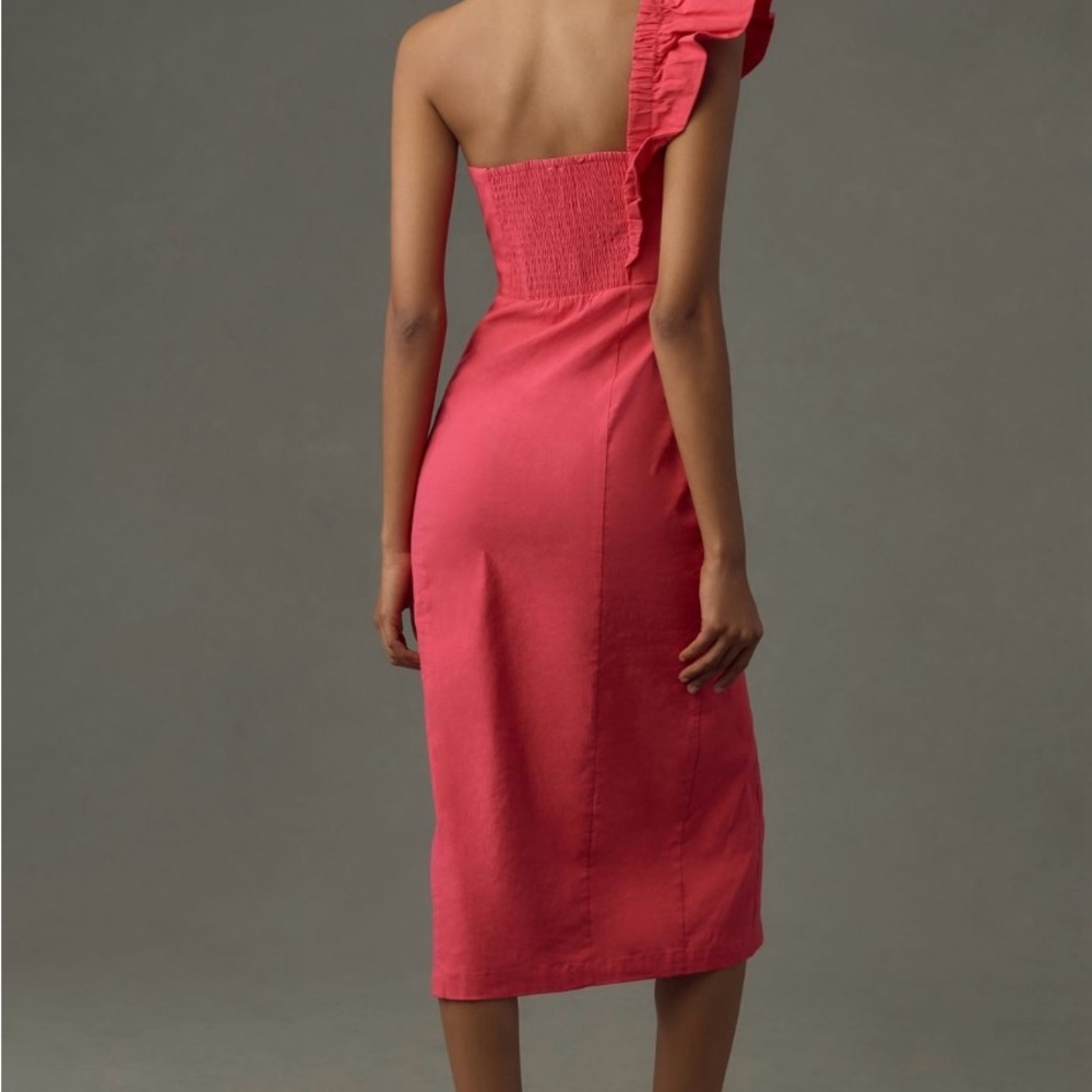 NWT Anthropologie Linen Blend Column Midi Dress - Picture 2 of 4